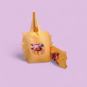 Vibrant Yellow Artistic Tote Bag